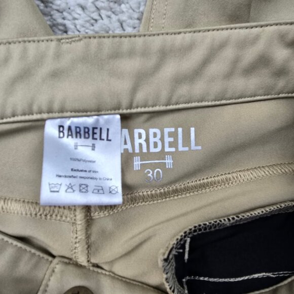 Barbell Apparel Men's Large Jogger Pant gym Khaki Zipper Pocket Gym Size 30x31 - Picture 8 of 8